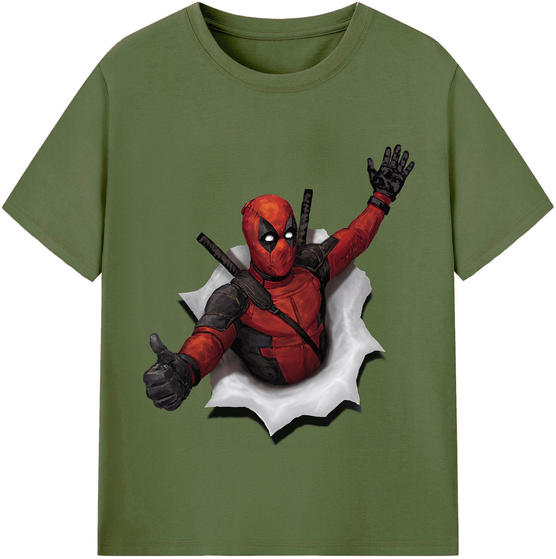 （画像用） Deadpool デッドプール 綿100％半袖Tシャツ（フロントプリント）